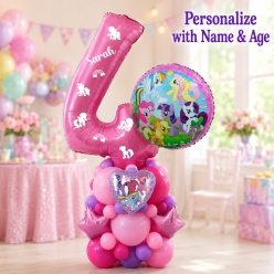 My Little Pony 6 Ft Airfill Personalized Balloon Column
